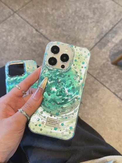 Summer Zephyr Blue Vortex Star Phone Case