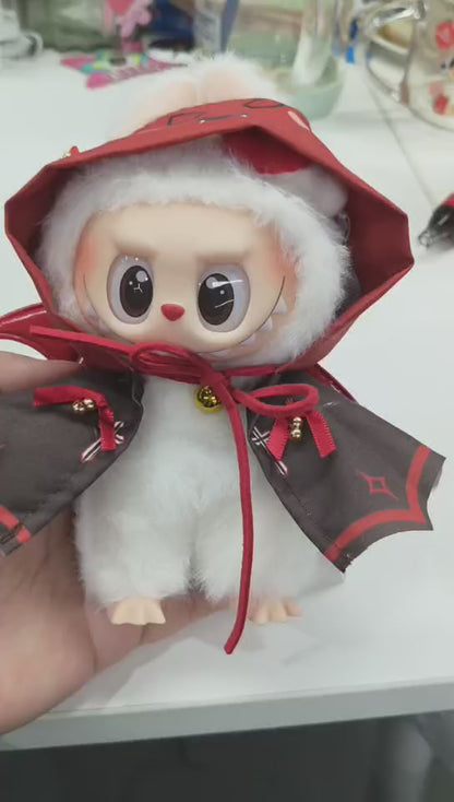 17cm Labubu Clothes Doll Devil Cape
